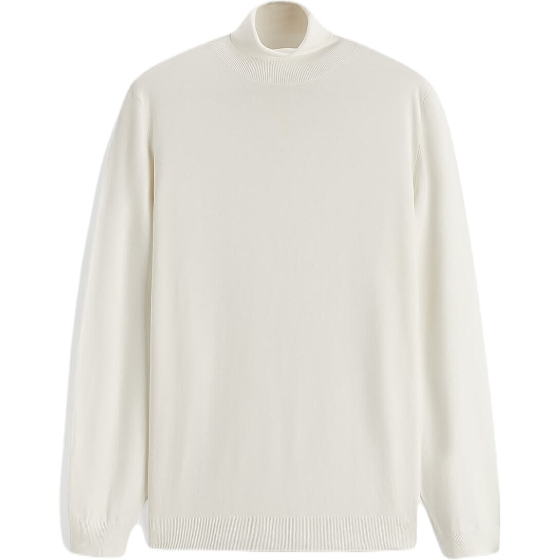 

Свитер Zara Basic High Neck, желтовато-белый