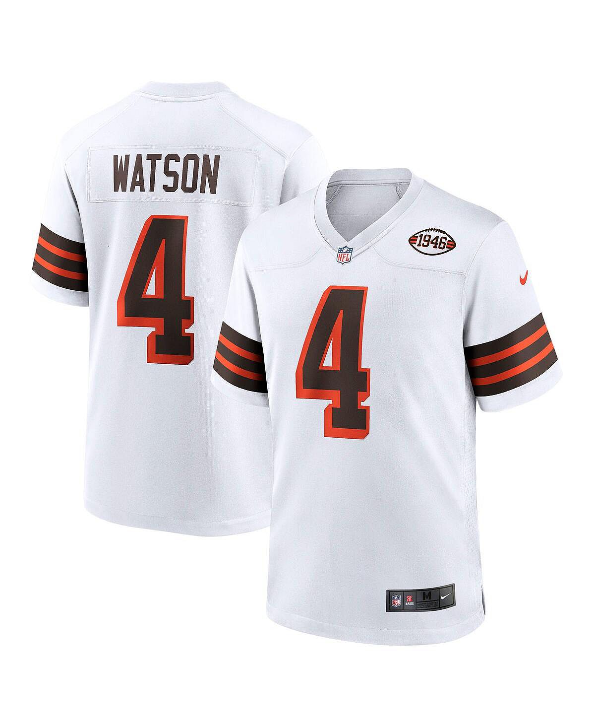 Мужское белое джерси deshaun watson cleveland browns alternate game jersey Nike, белый