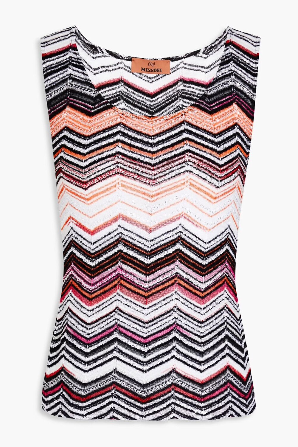 

Майка крючком, украшенная пайетками Missoni, черный