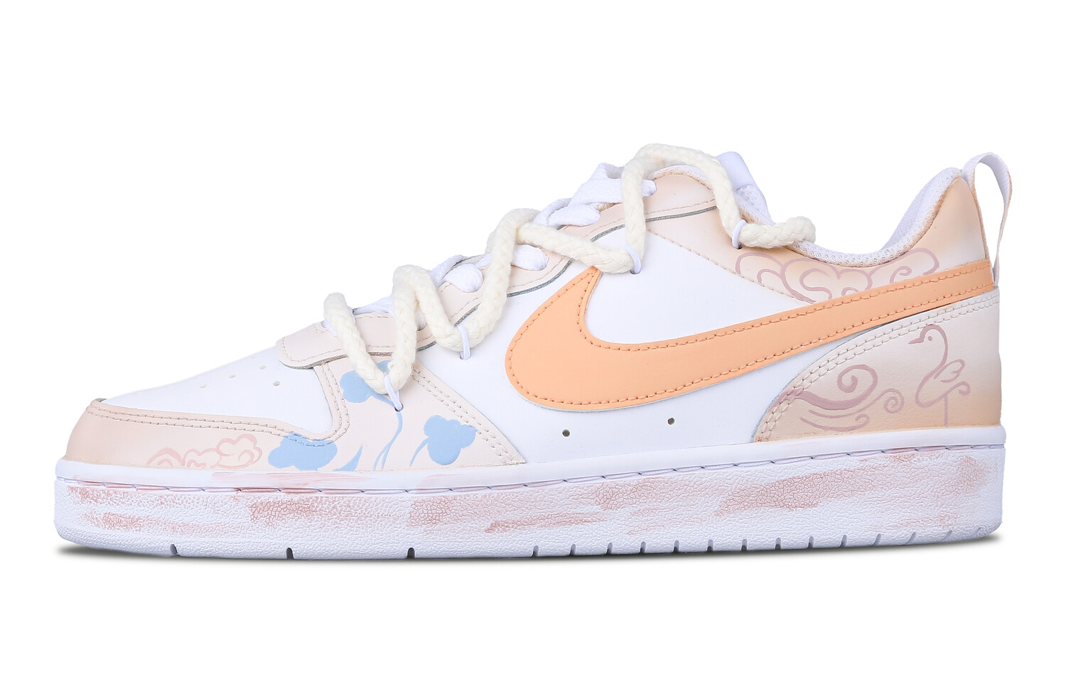 

Кроссовки Nike Court Borough Skateboarding Shoes Women's Low-top Orange, цвет Apricot