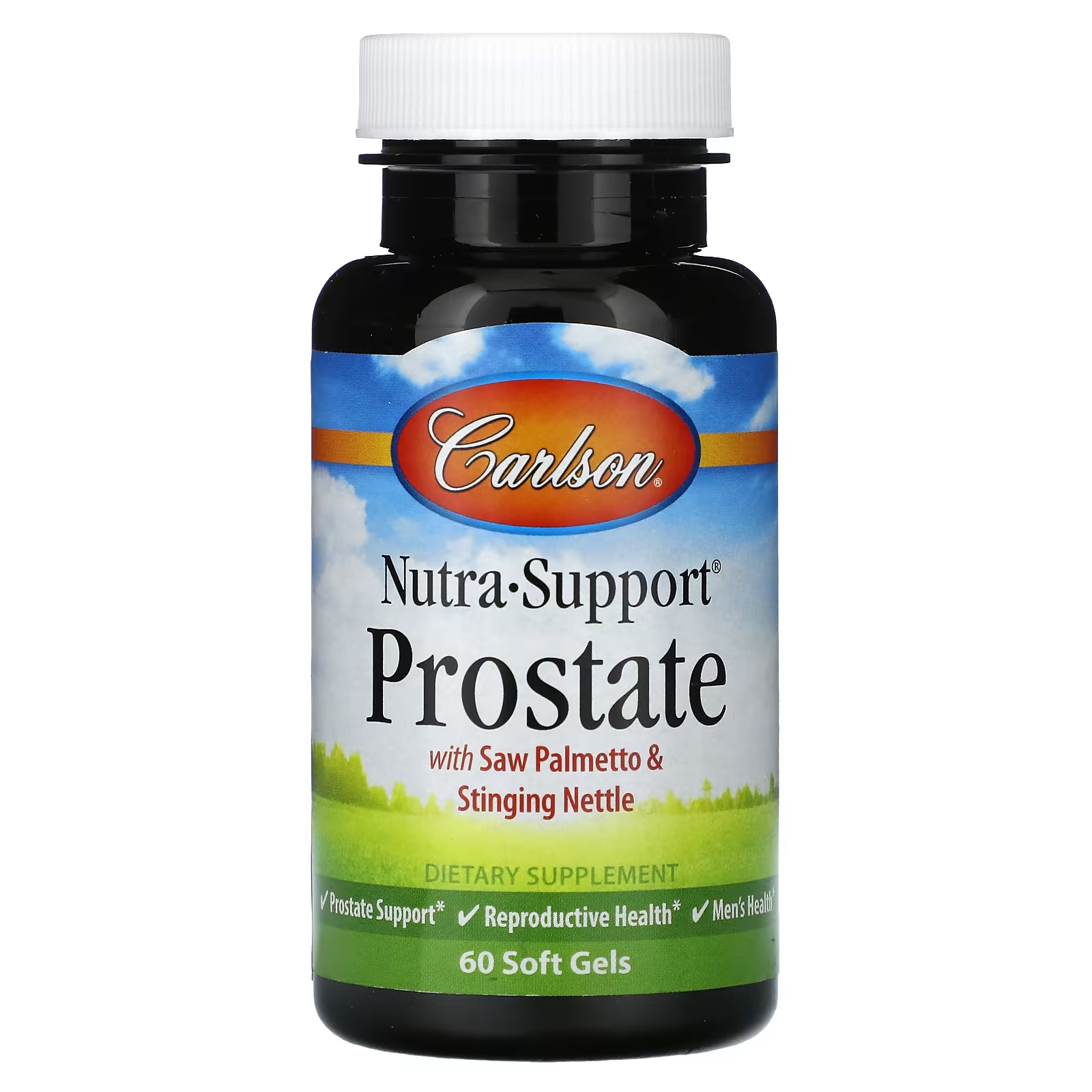 Пищевая добавка Carlson Nutra-Support Prostate, 60 мягких гелей swanson травяной комплекс для простаты с серой пигеумом и крапивой двудомной 200 капсул