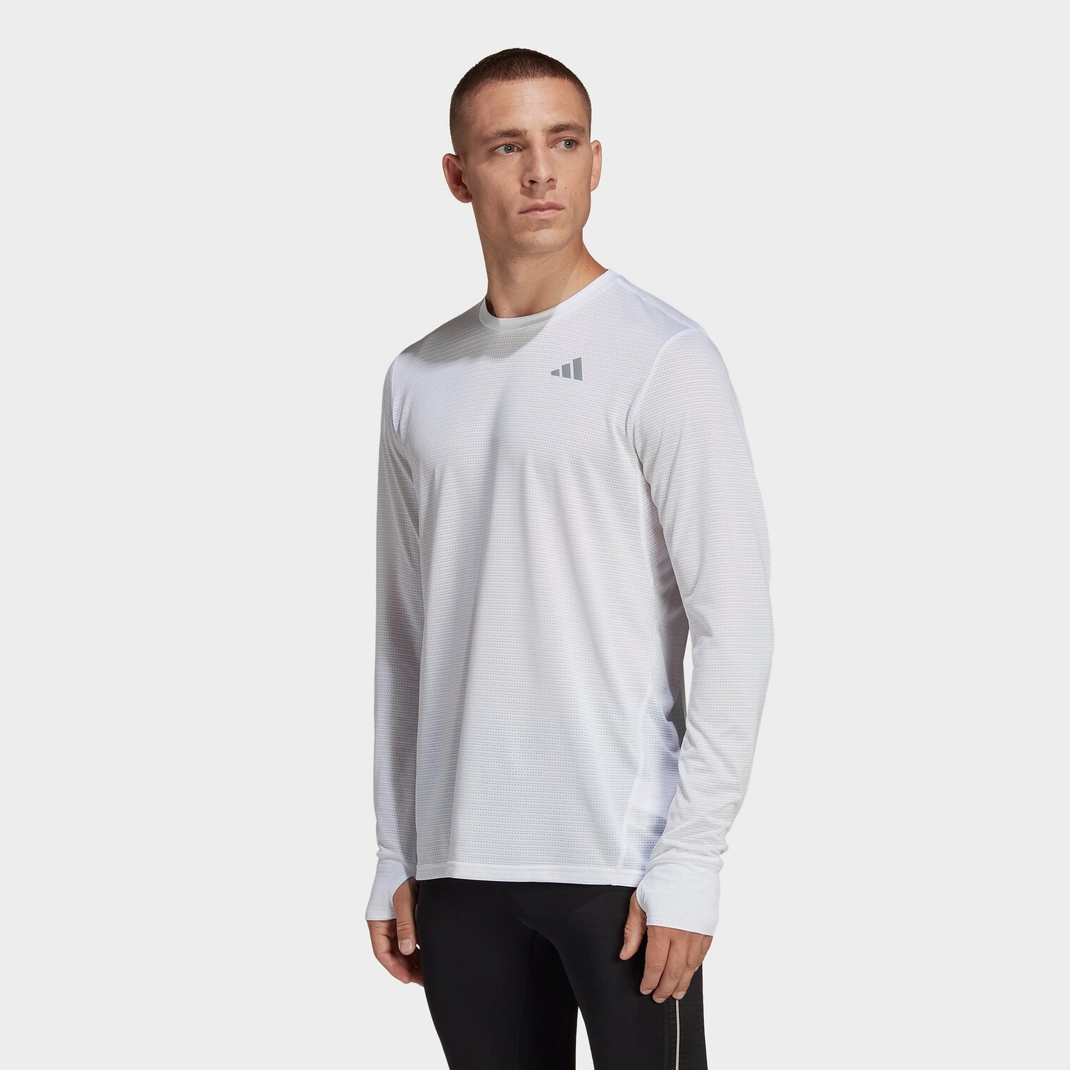 

Мужская футболка с длинным рукавом adidas Own The Run, белый