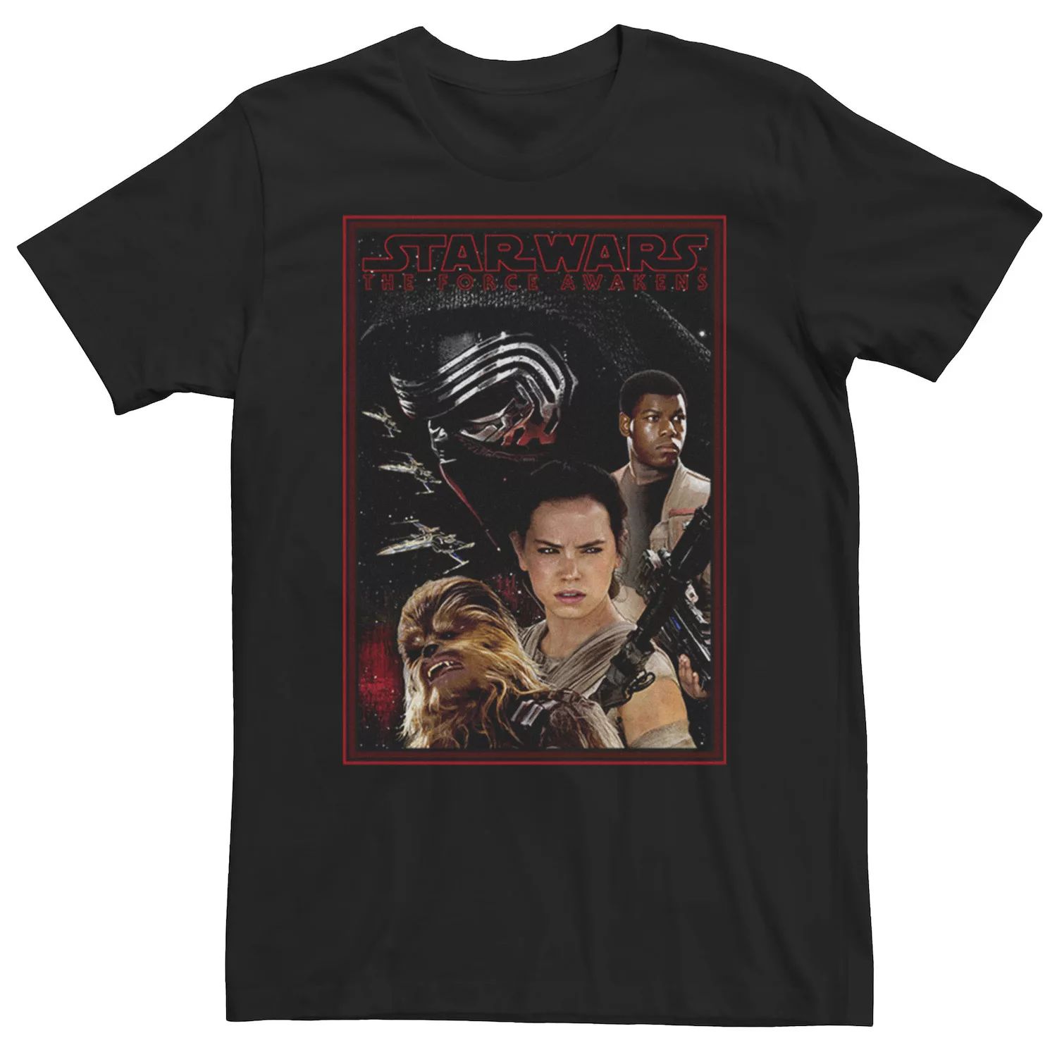 Мужская футболка с групповым портретом The Force Awakens Star Wars