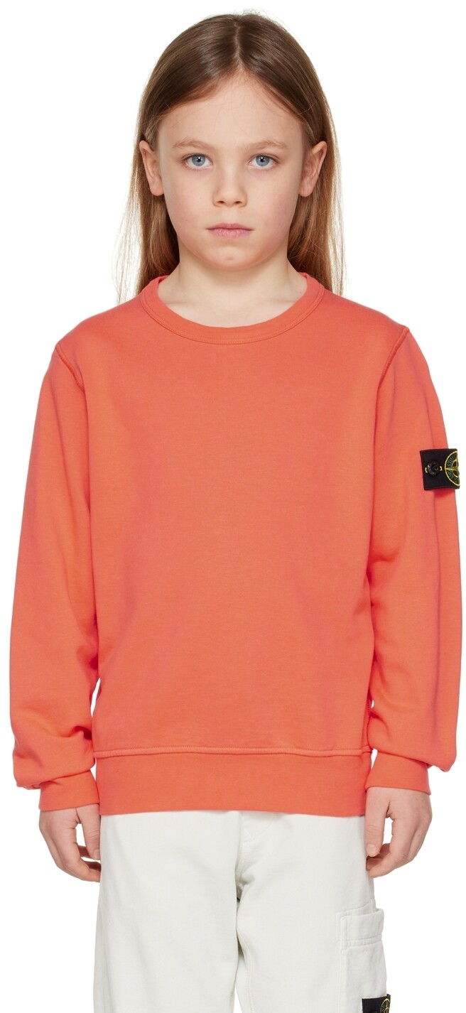 

Детская толстовка с оранжевой нашивкой Stone Island Junior