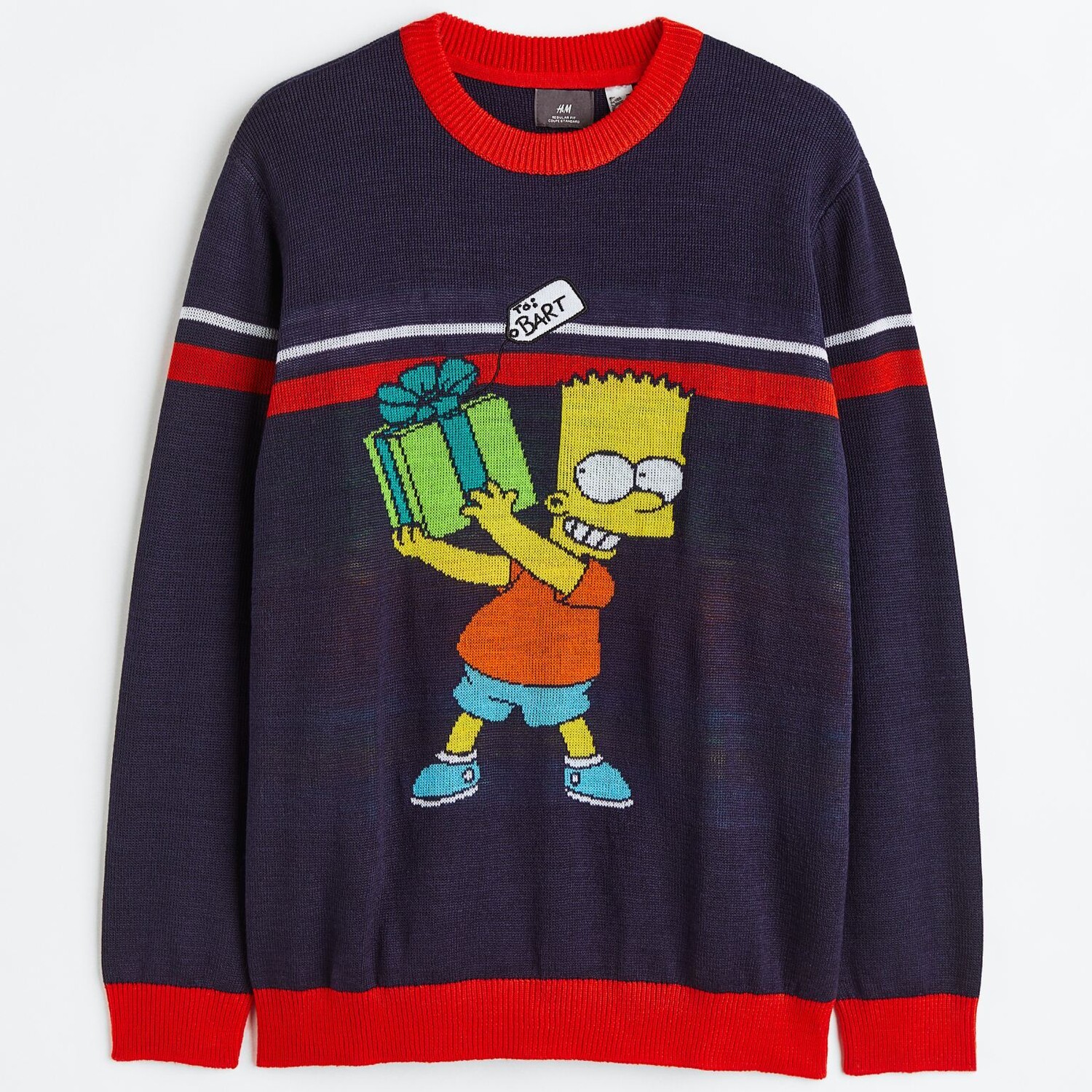 

Свитер H&M x The Simpsons Regular Fit Fine-knit, темно-синий