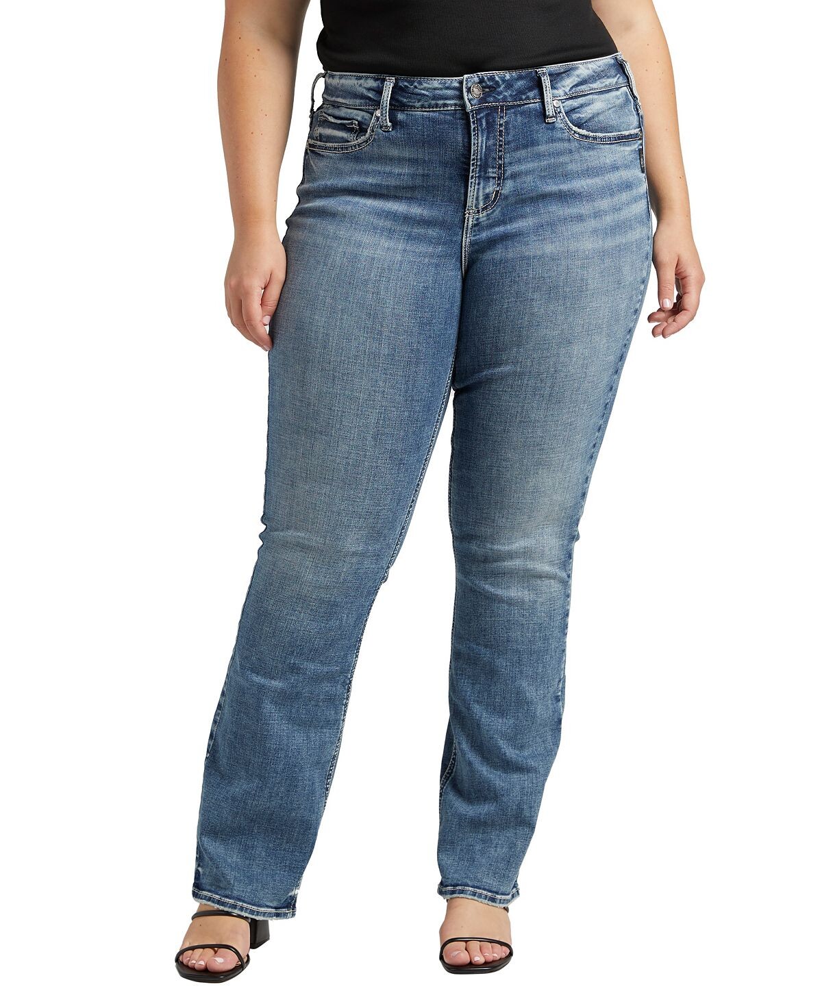 

Плюс размер узкие джинсы со средней посадкой suki bootcut Silver Jeans Co.