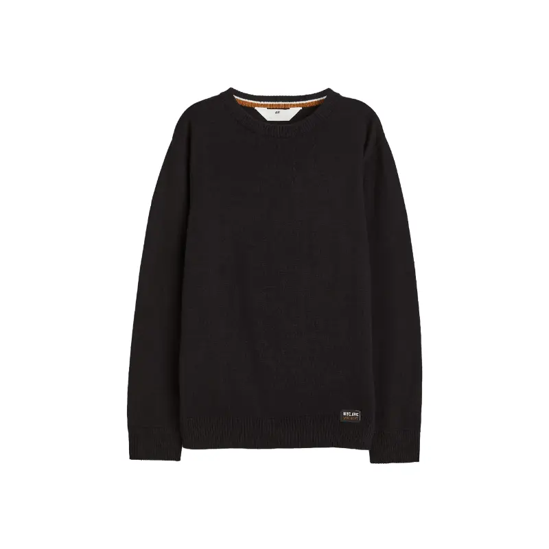 

Джемпер H&M Fine-knit Cotton Sweater, черный