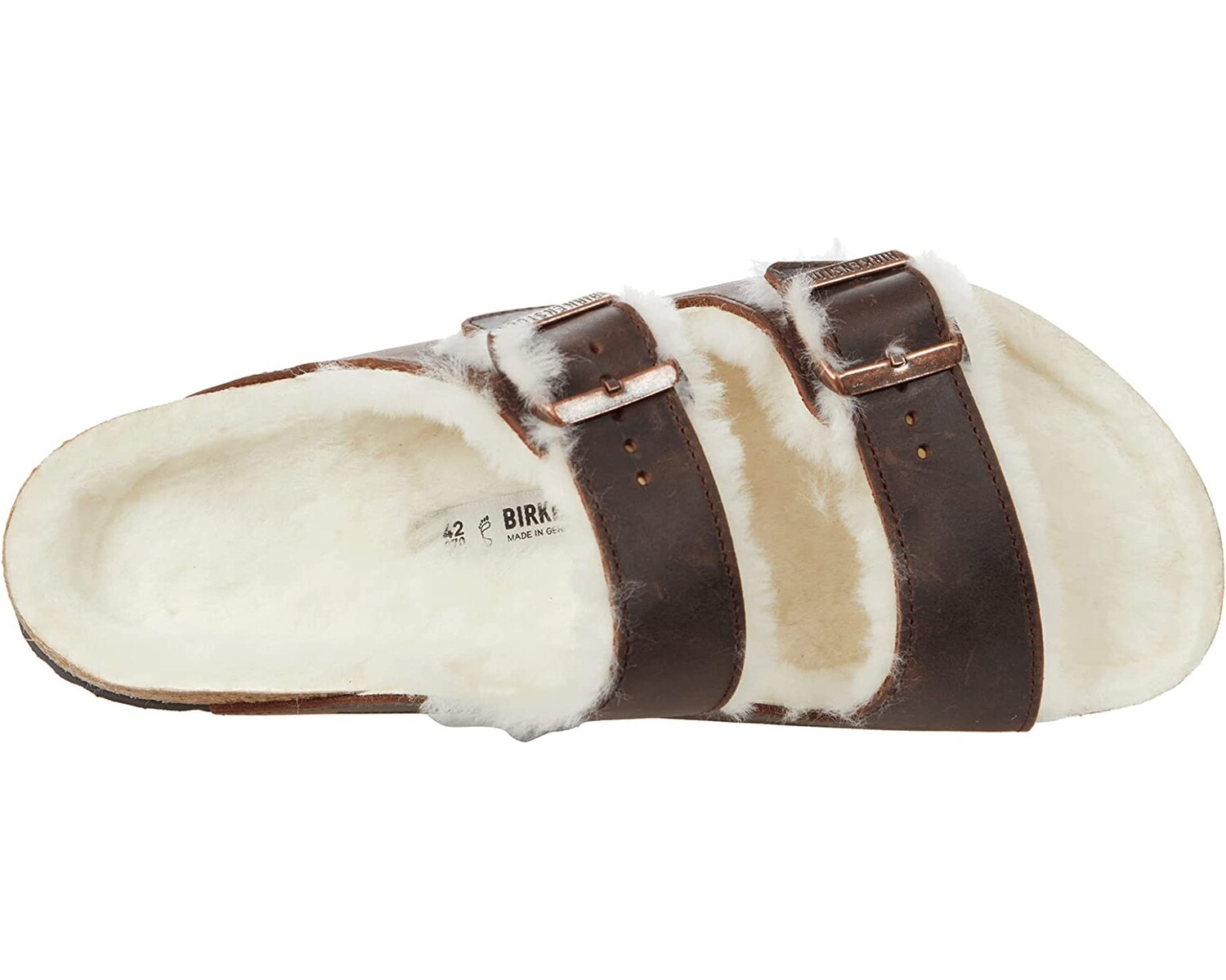 

Сандалии Arizona Shearling Birkenstock, гавана