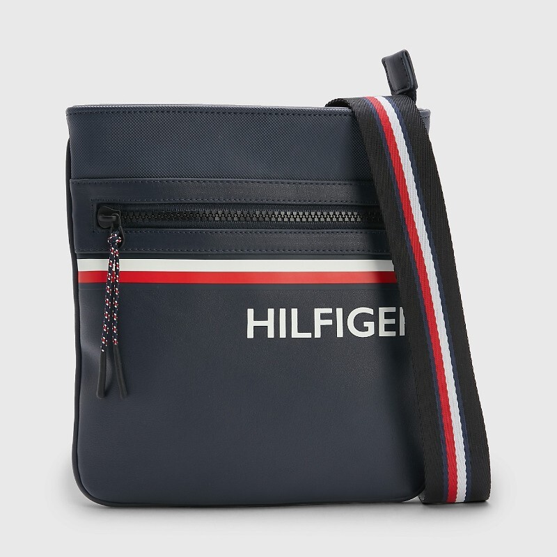 

Сумка Tommy Hilfiger Logo Stripe Mini Crossbody, темно-синий