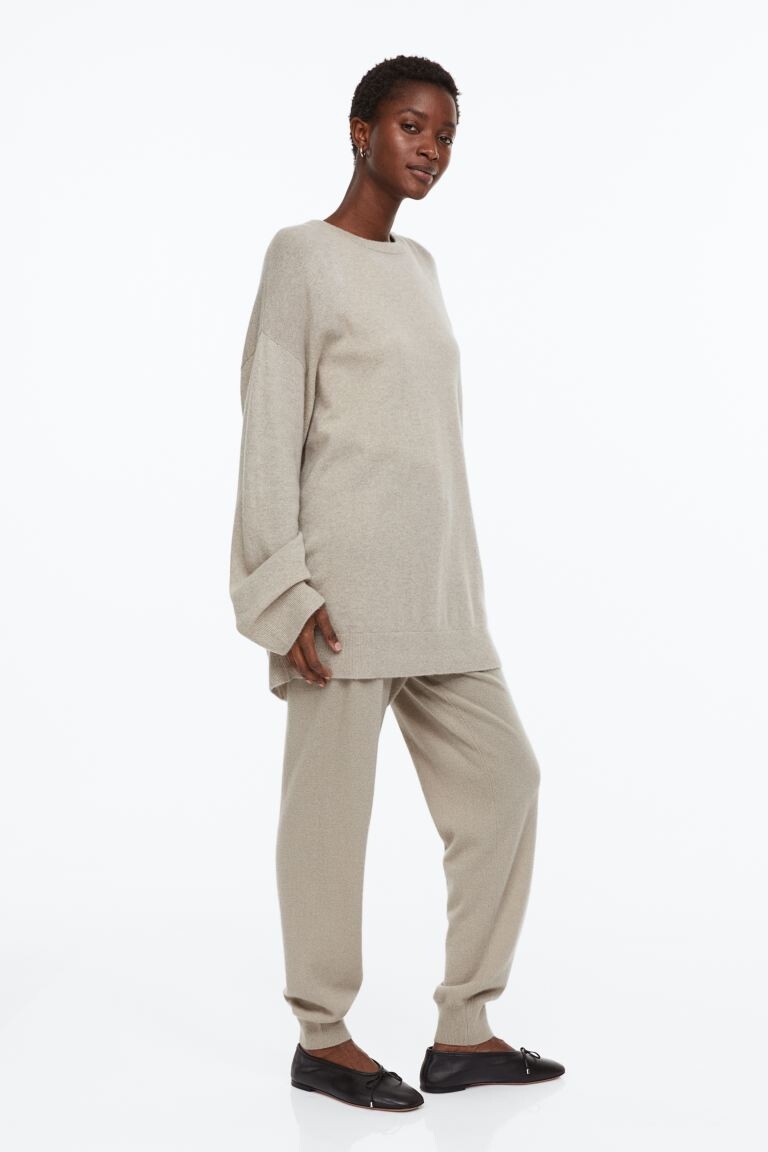 

Кашемировые джоггеры тонкой вязки H&M, грейдж