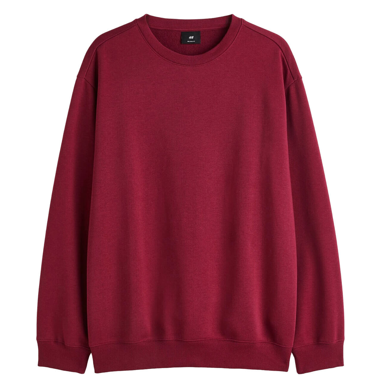 

Свитшот H&M Relaxed Fit, бургунди