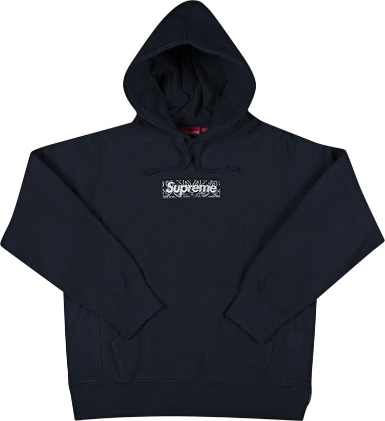 цена Толстовка Supreme Bandana Box Logo Hooded Sweatshirt 'Navy', синий