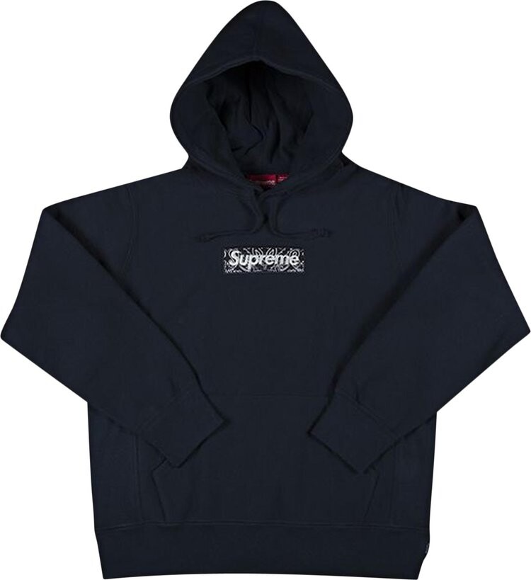 Supreme bandana box logo hoodie navy sale