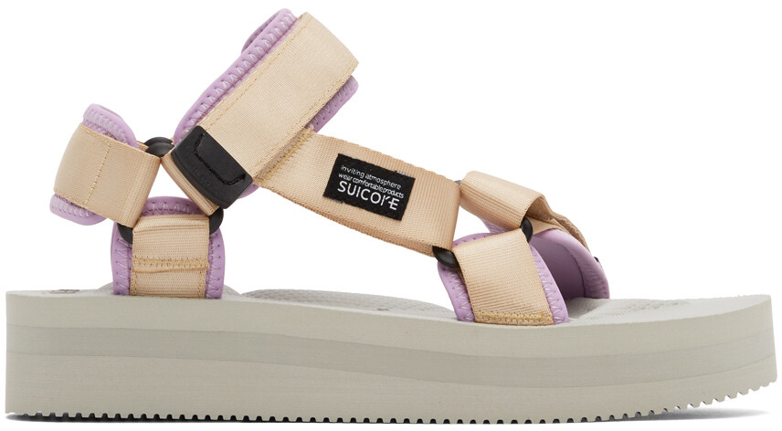 

Бежево-фиолетовые сандалии DEPA-V2PO Suicoke