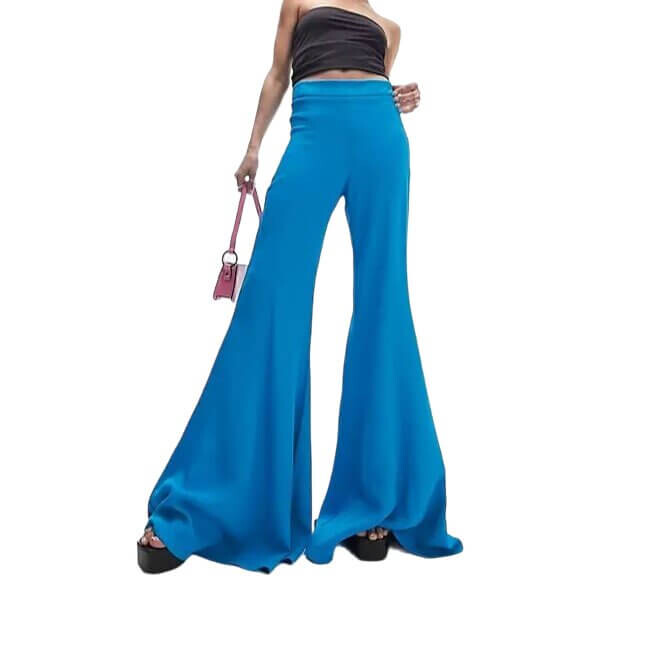 

Расклешенные брюки Topshop Premium Limited Edition, синий