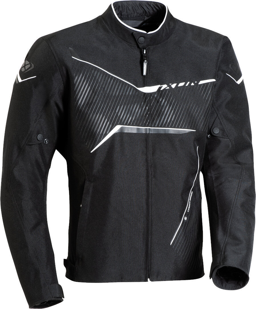 Куртка Ixon Slash для мотоцикла текстильная, черно-серо-белая