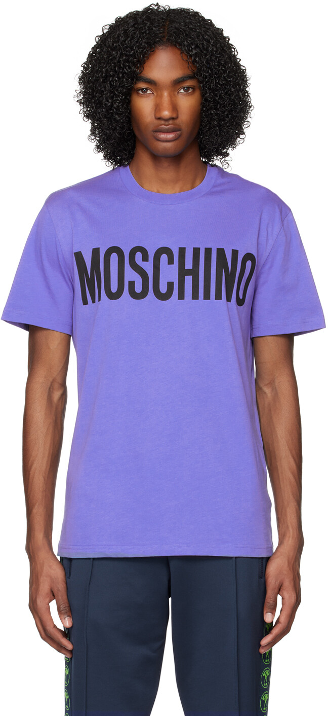 

Синяя футболка с принтом Moschino