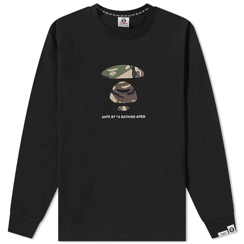 

Футболка AAPE Long Sleeve Small Face Camo Tee