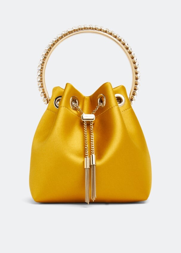 

Сумка JIMMY CHOO Bon Bon bucket bag, желтый