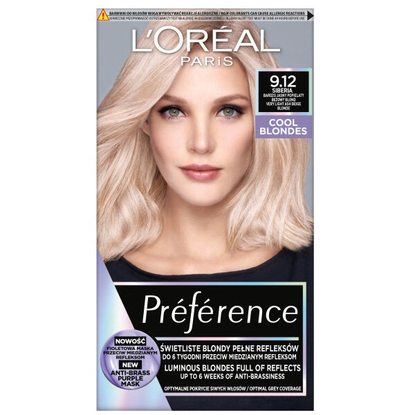 

L'Oreal Paris Краска для волос Preference Cool Blondes 9.12 Сибирь