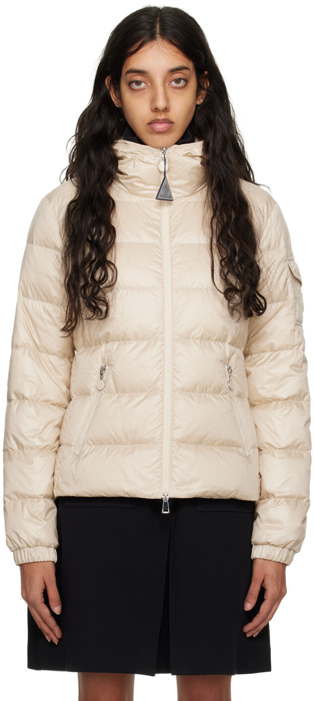 

Бежевый пуховик Gles Moncler