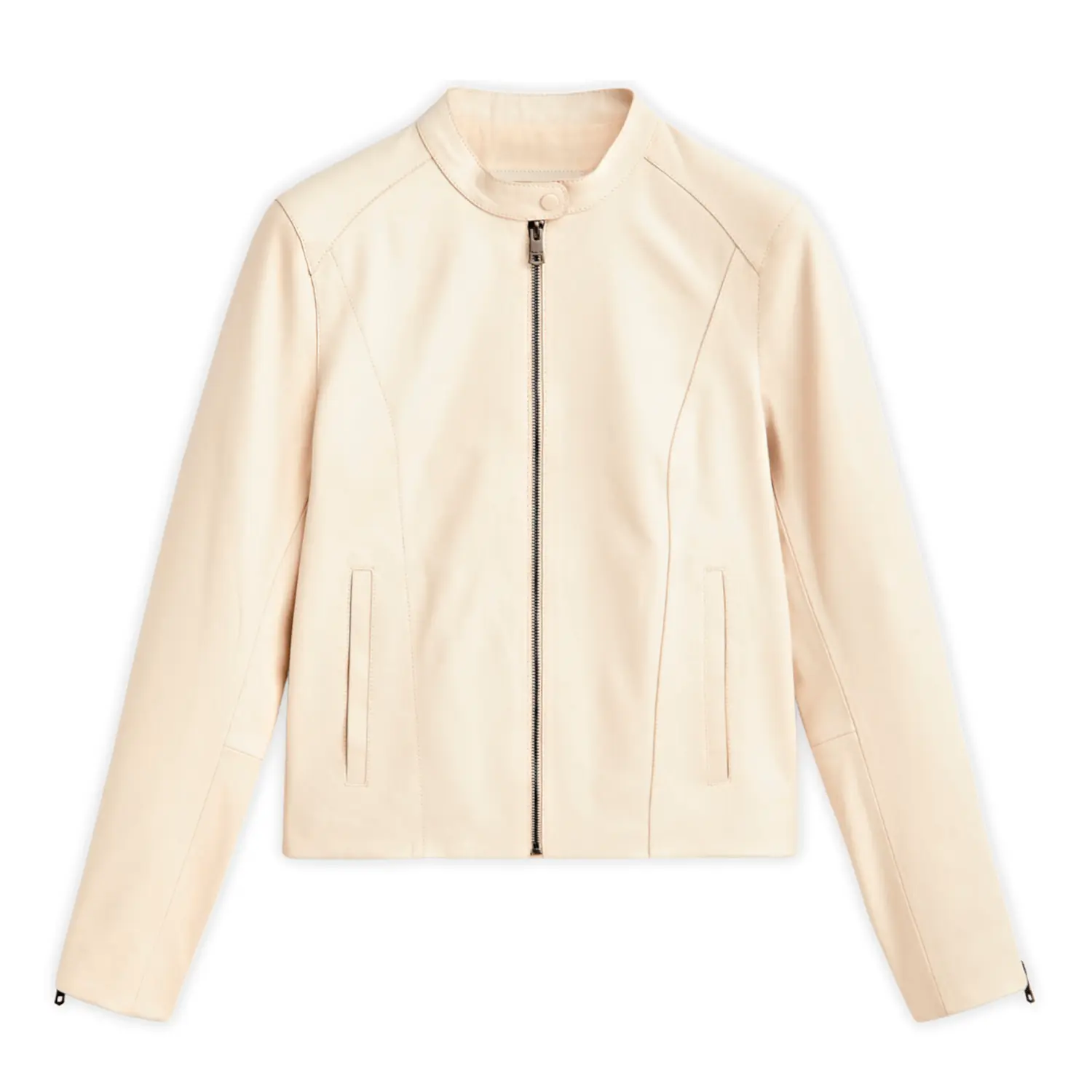 

Куртка Massimo Dutti Nappa Leather, белый