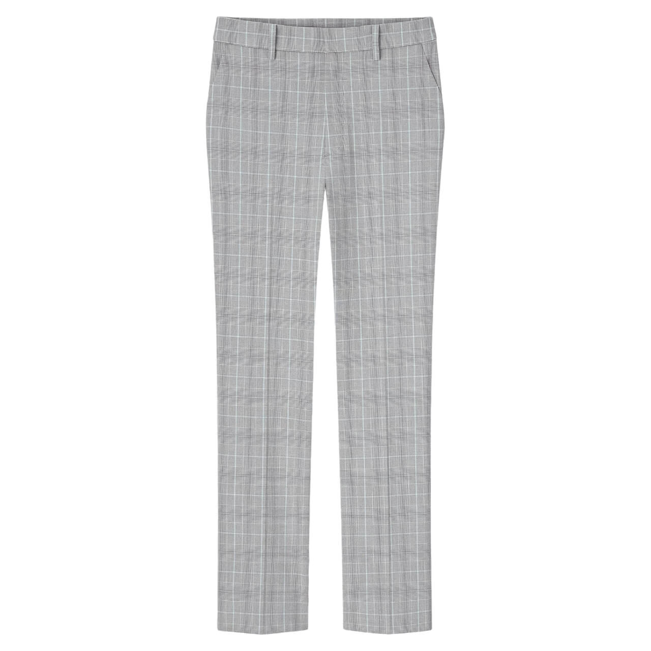 

Брюки Uniqlo Smart Comfort Glen Checked Ankle Length, серый