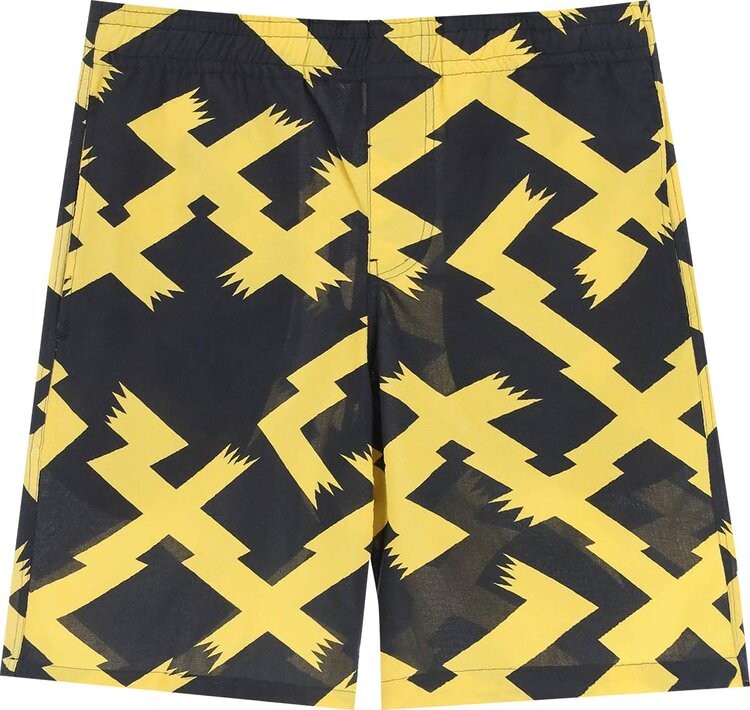

Шорты Loewe Eln Allover Print Shorts 'Black/Yellow', разноцветный