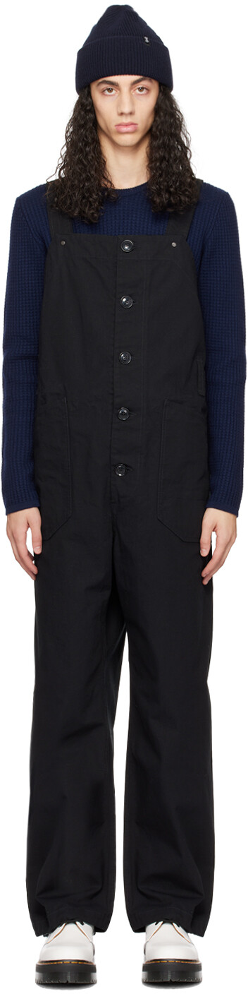 

Черный комбинезон на пуговицах Engineered Garments