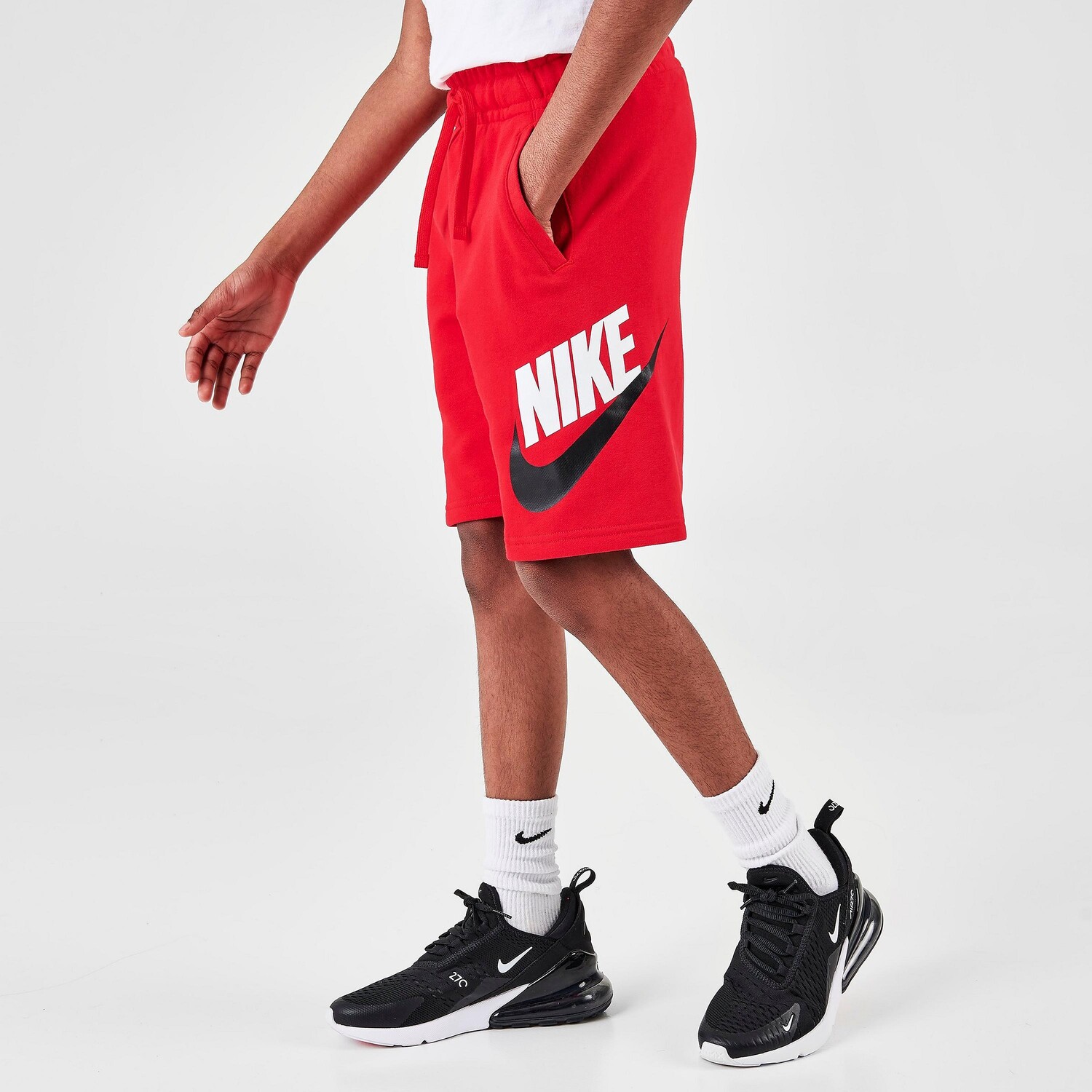 

Детские флисовые шорты Nike Sportswear HBR Club, красный