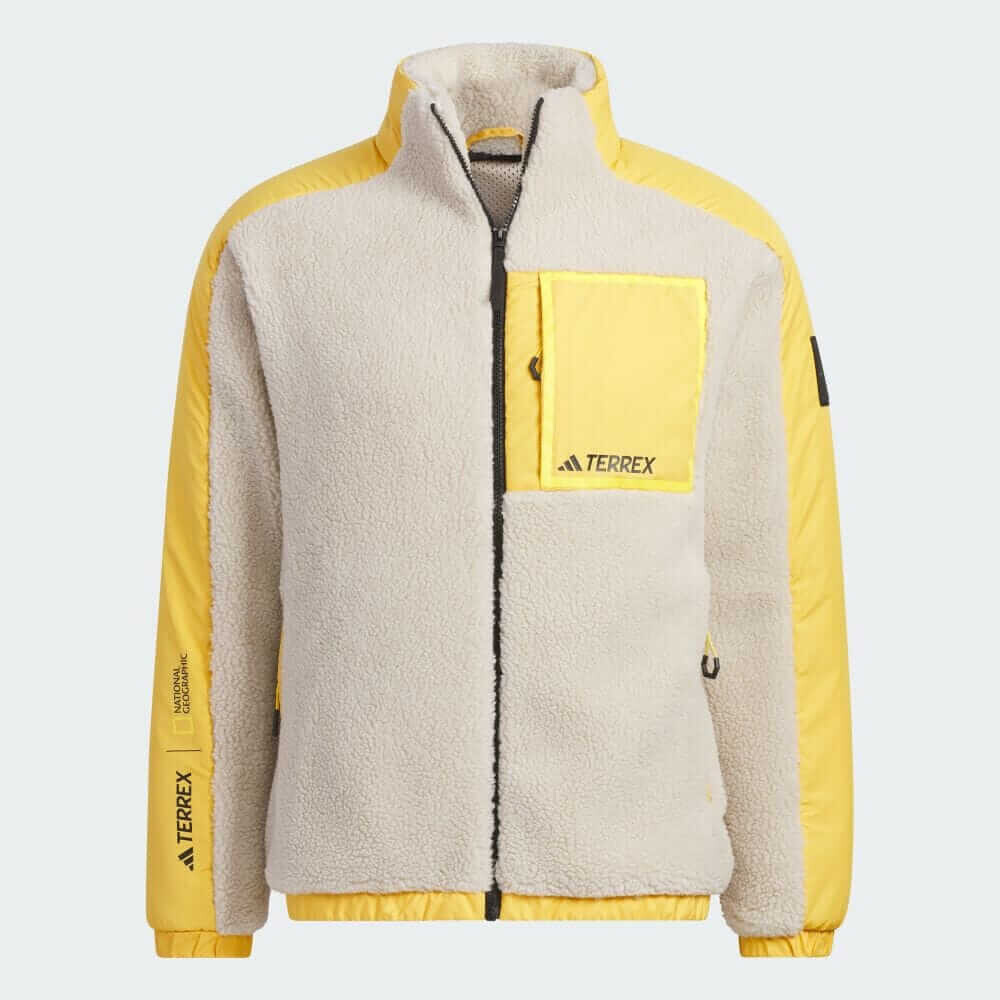 

Флисовая куртка Adidas National Geographic, бежевый/желтый