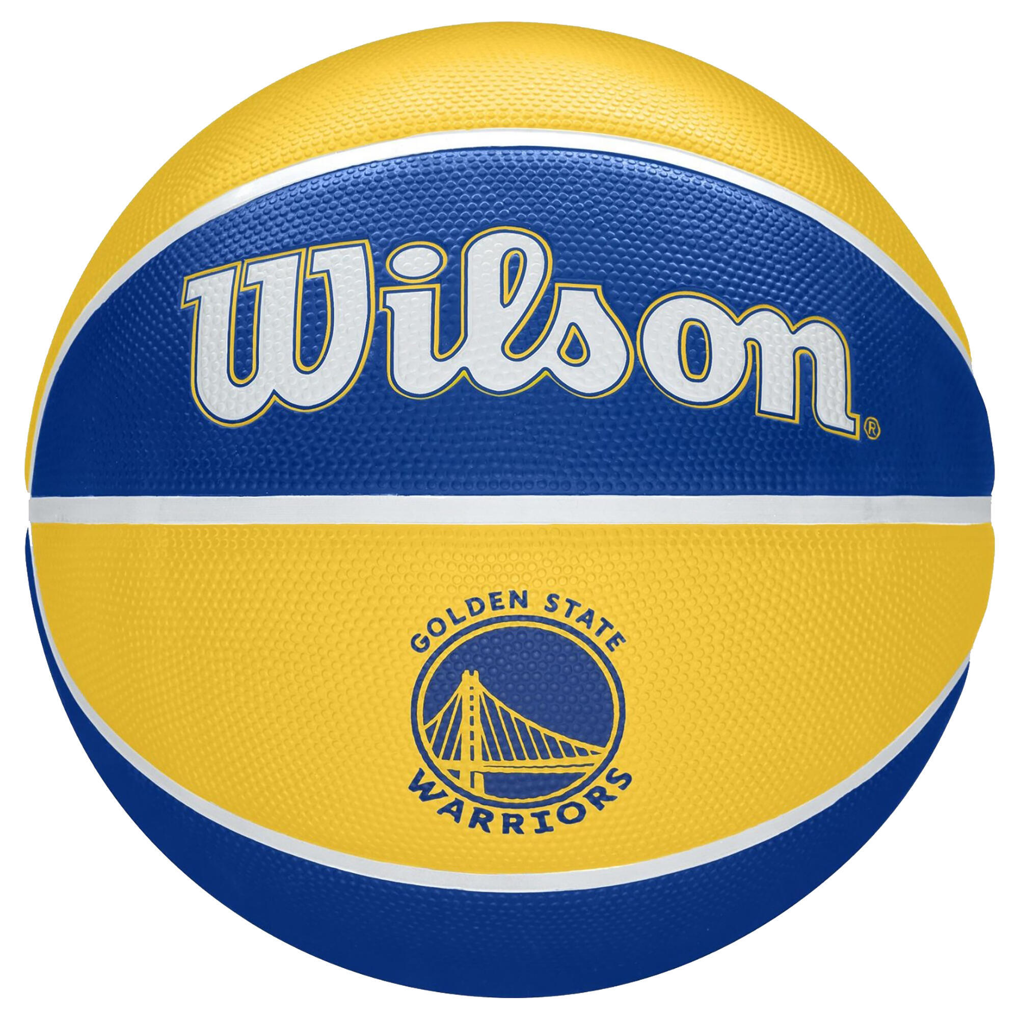 Баскетбольный мяч Wilson Team Tribute Warriors NBA размер 7 сине-желтый