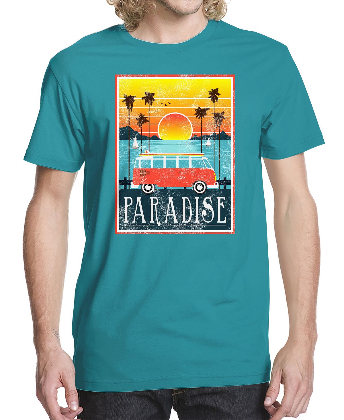 Мужская футболка с принтом paradise new Beachwood, мульти вентилятор вентиляционный для автофургона белый боковой вытяжной вентилятор для дома на колесах прицепа автофургона с сильным потоком в