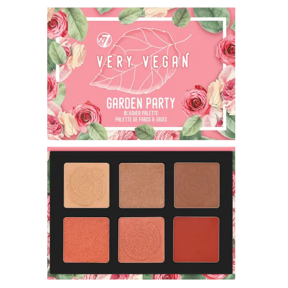 

W7 Very Vegan Garden Party Blush Palette палетка для макияжа лица, 15 г
