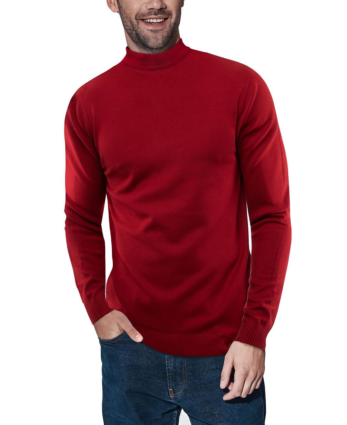 Мужской базовый пуловер средней плотности с воротником-стойкой X-Ray, мульти мужской базовый пуловер средней плотности с воротником стойкой x ray черный