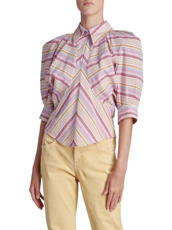 

Полосатая рубашка эори Isabel Marant Pink