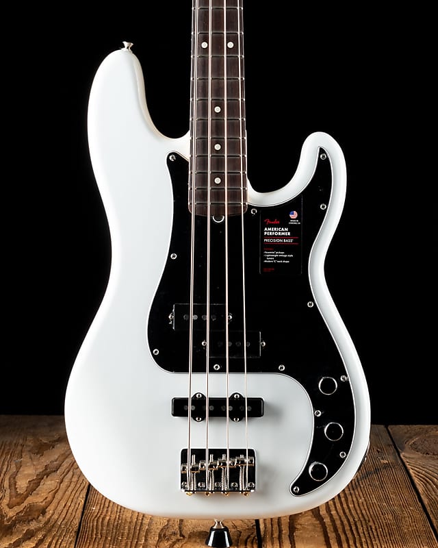 Бас-гитара Fender American Performer Precision Bass, арктический белый