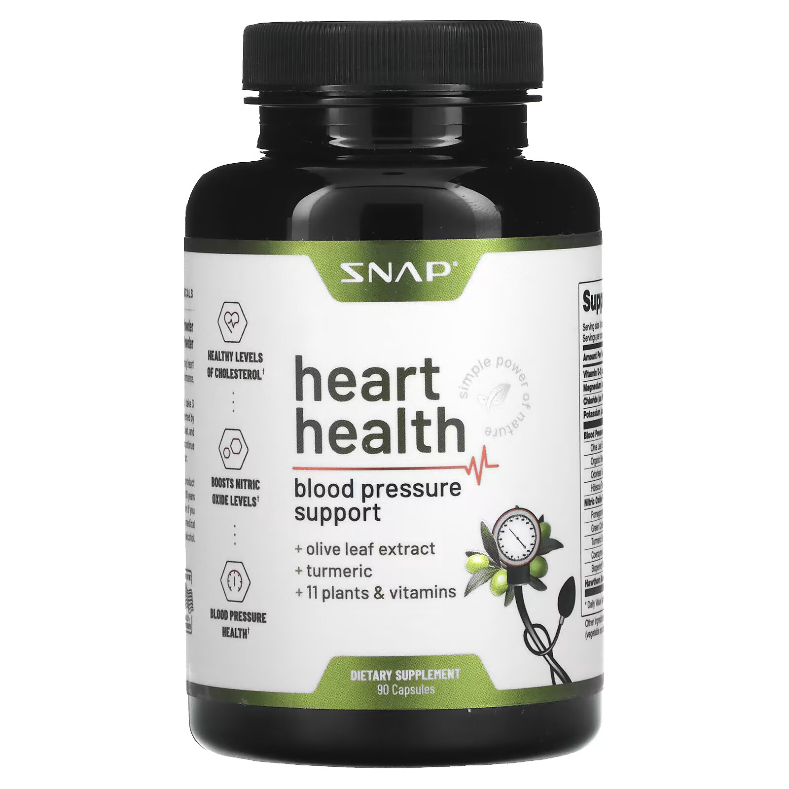 Добавка Snap Supplements для здоровья сердца, 90 капсул