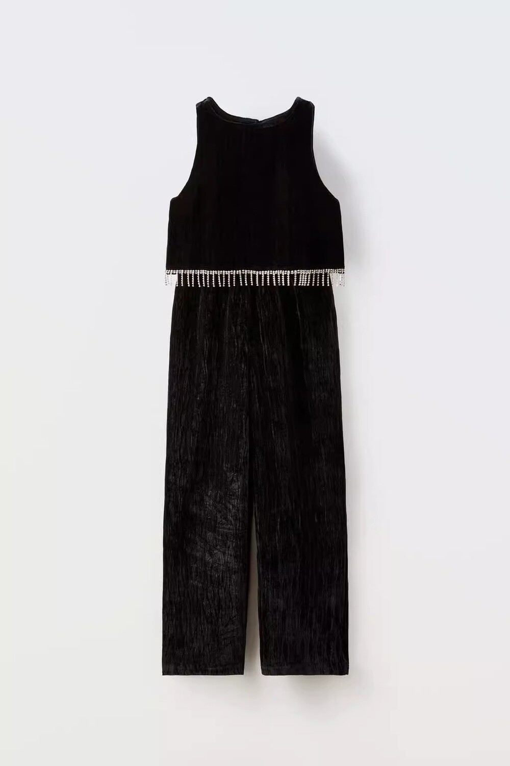 

Комбинезон ZARA Rhinestone Velour, черный