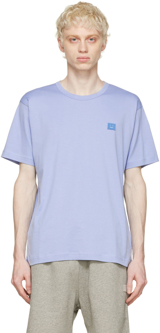 

Фиолетовая футболка из органического хлопка Acne Studios