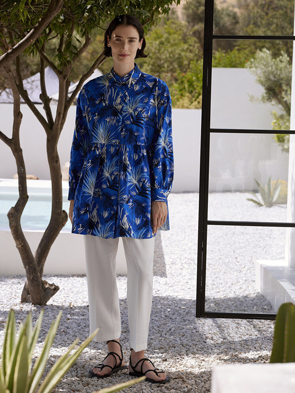 

Женские брюки прямого кроя Kevser Sarıoğlu x LCW Modest Standard Fit, Серый