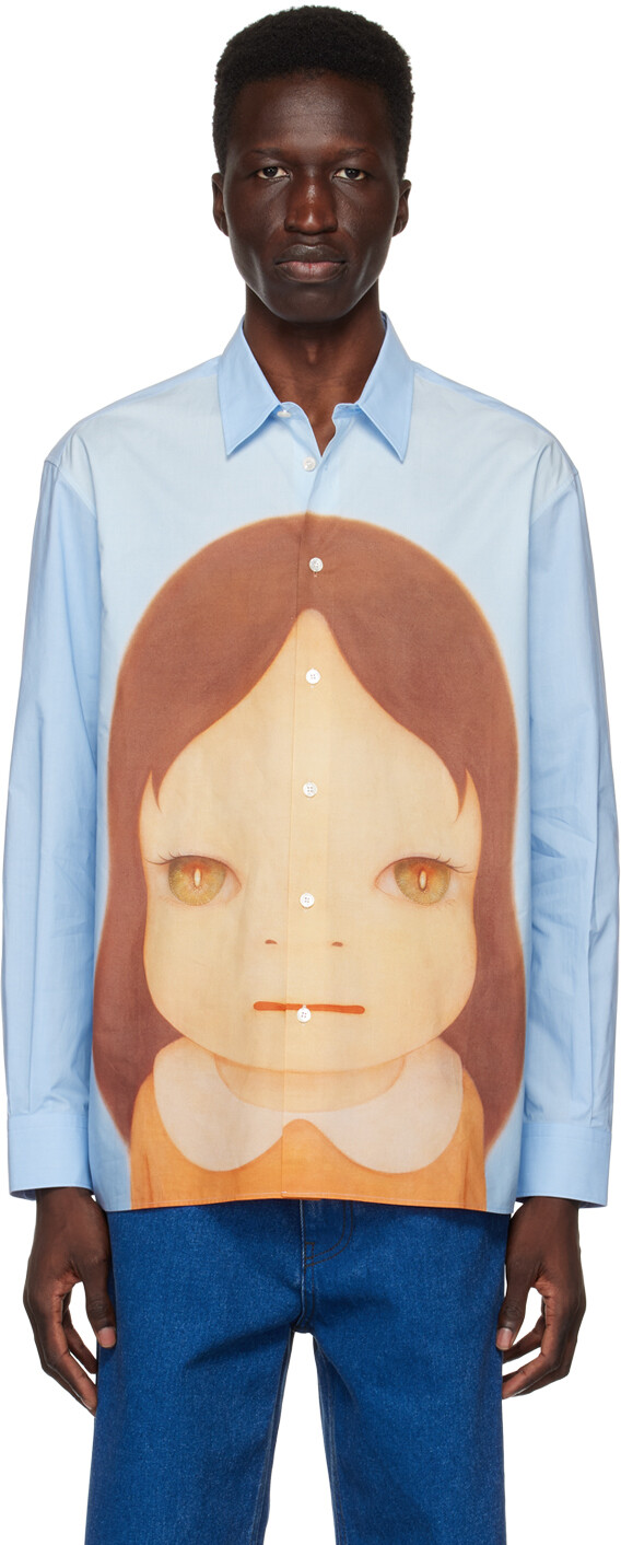 

Синяя рубашка для близнецов Stella McCartney