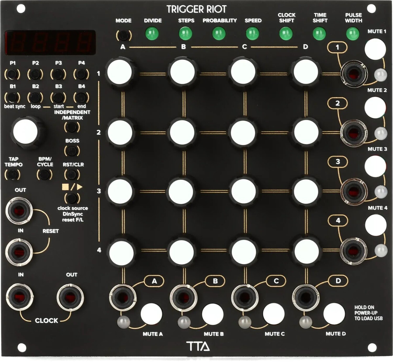 

Модуль секвенсора Tiptop Audio Trigger Riot Eurorack — черный