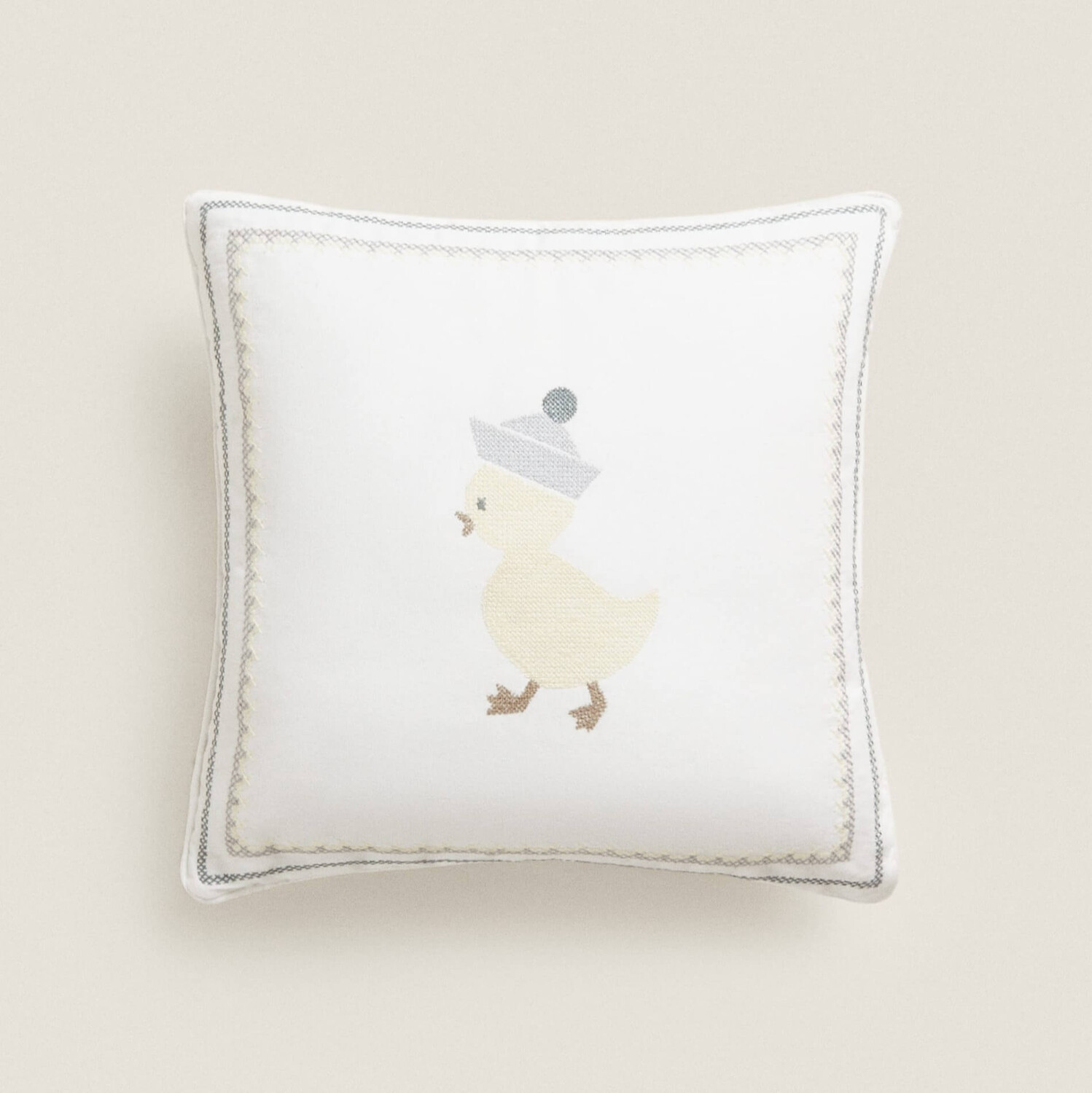 

Подушка Zara Home Duck Cushion, кремово-белый