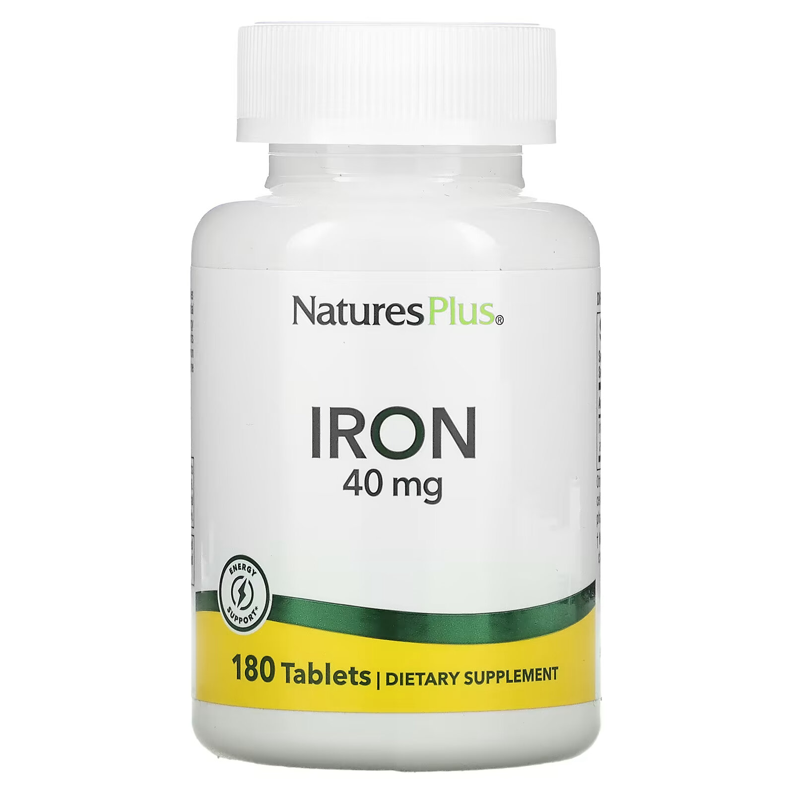 NaturesPlus, Железо, 20 мг, 180 таблеток naturesplus железо 20 мг 180 таблеток