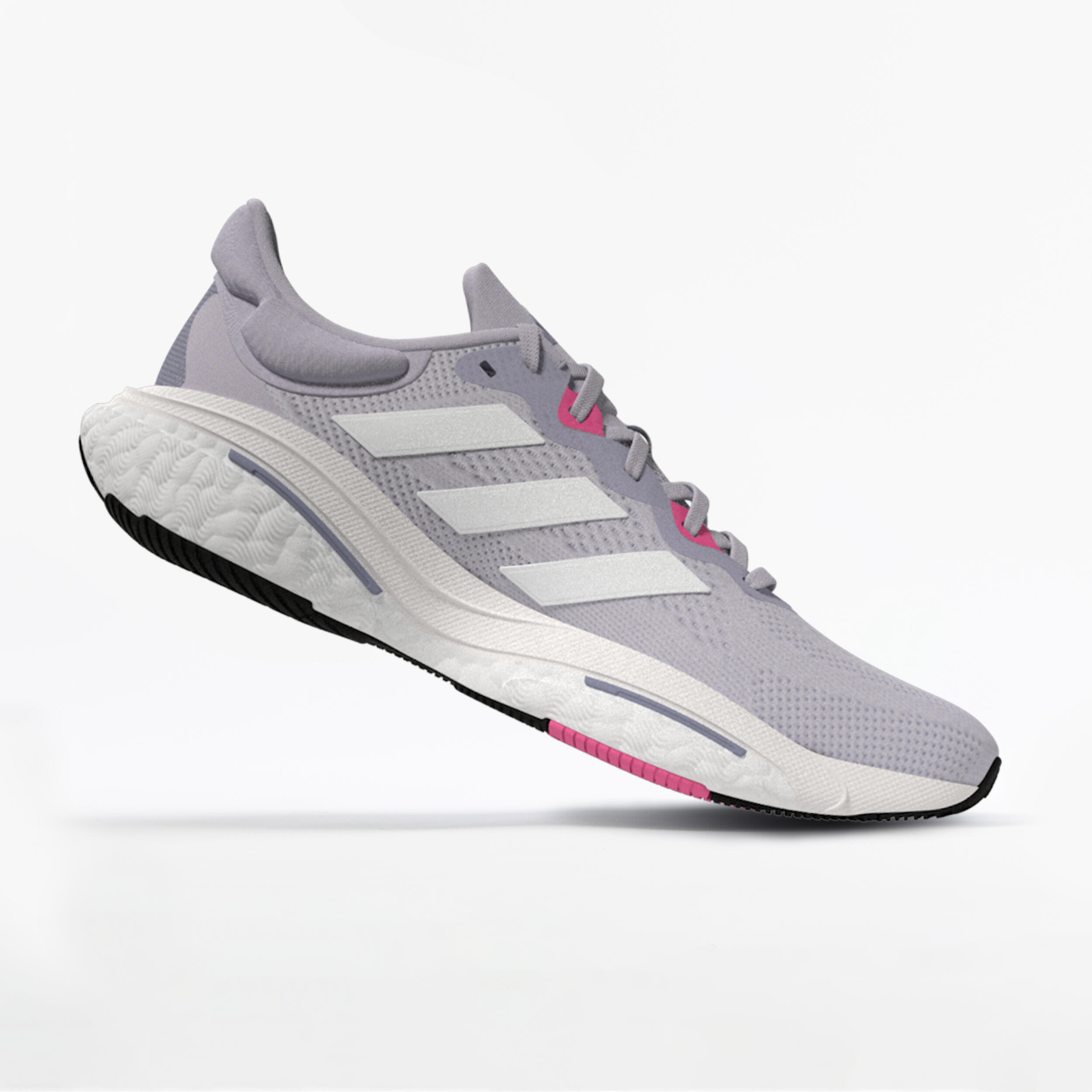 цена Кроссовки женские - Run Active Grip серый/розовый KALENJI, галька серый/розовый