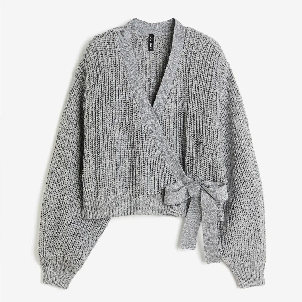 

Кардиган H&M Rib-knit Wrap, серый