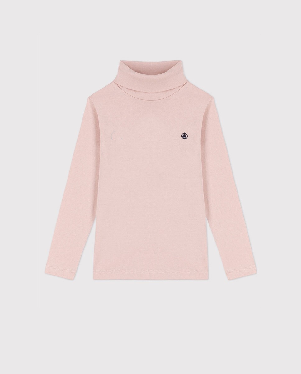 

Хлопковая водолазка для девочек и мальчиков Petit Bateau, розовый