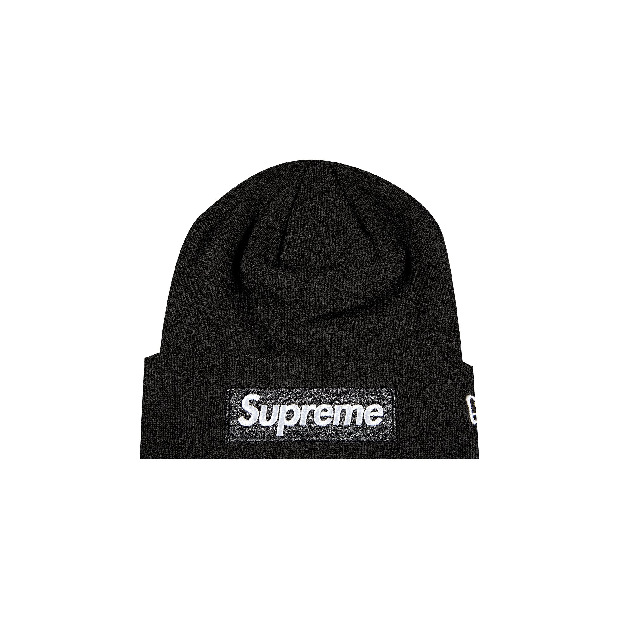 

Шапка-бини с логотипом Supreme x New Era Box, цвет Черный