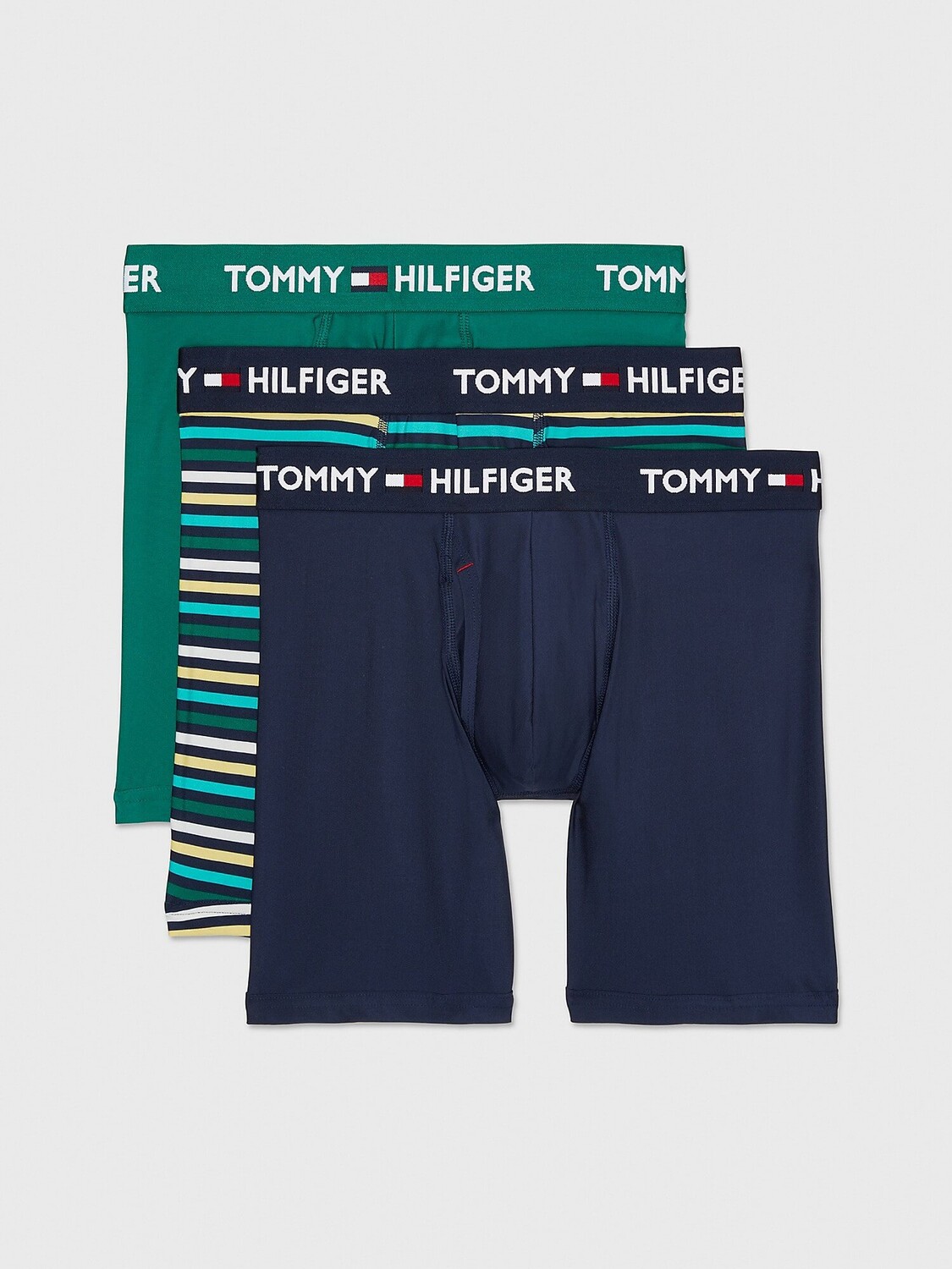 

Набор боксеров Tommy Hilfiger Everyday Microfiber, 3 предмета, зелёный/синий